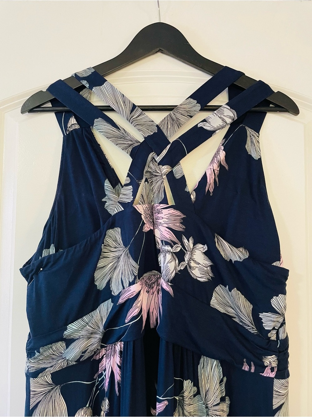 Soma Navy Floral Wrap Maxi Dress - Picture 9 of 13